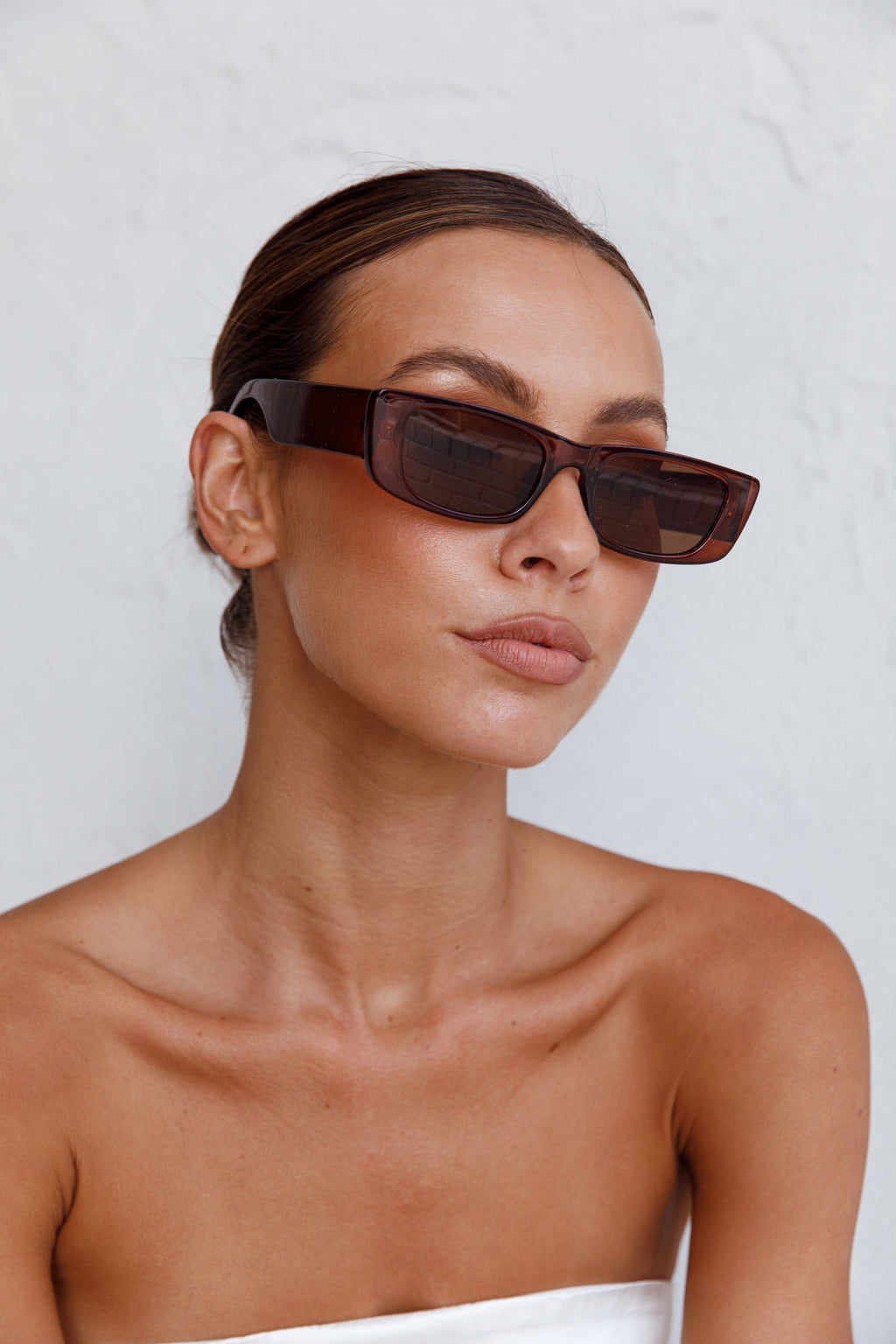 Hacker Classic 90's Square Frame Sunglasses Tea by Selfie Leslie