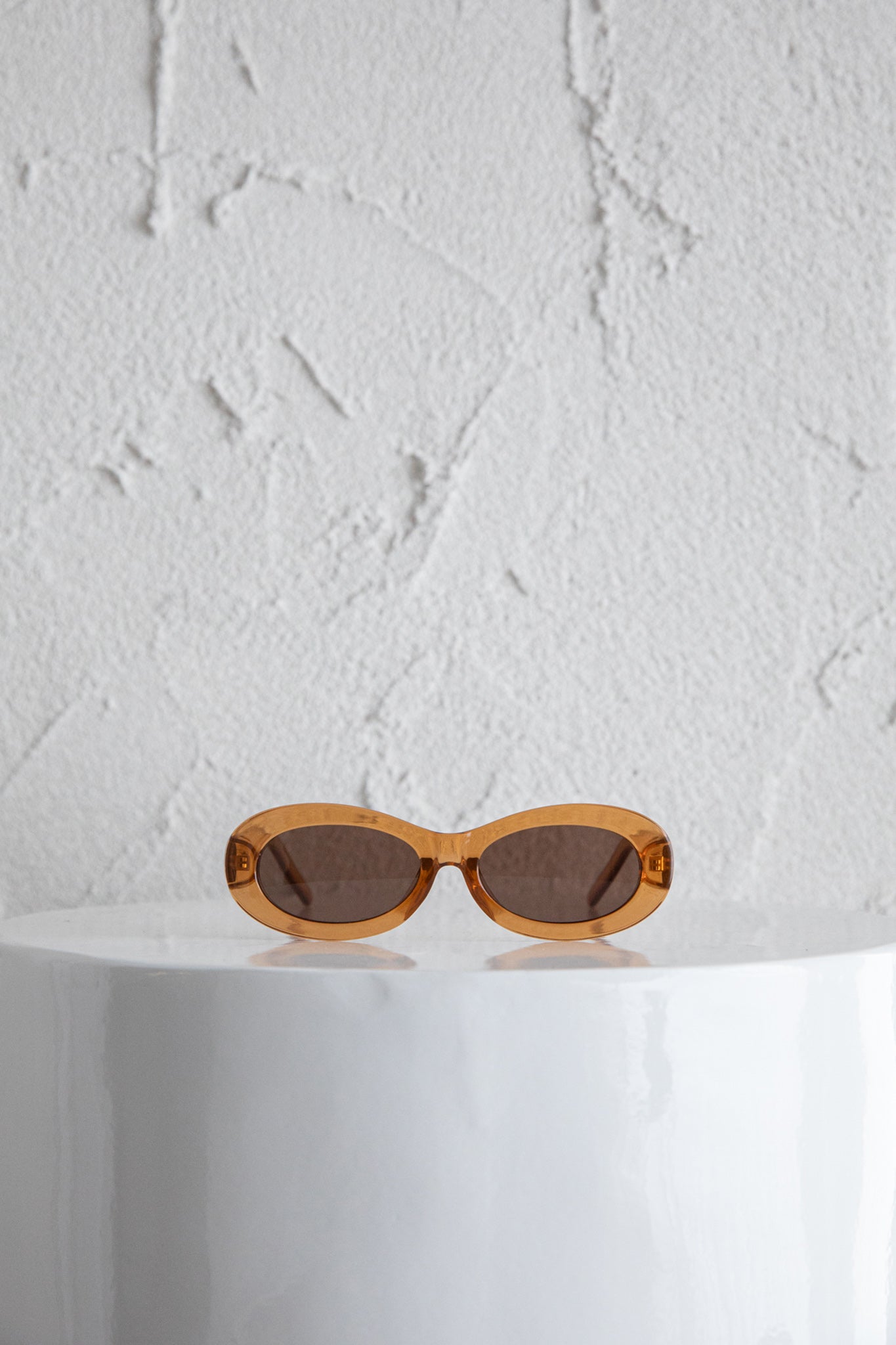Charlie Neon Oval Sunglasses Tea by Selfie Leslie