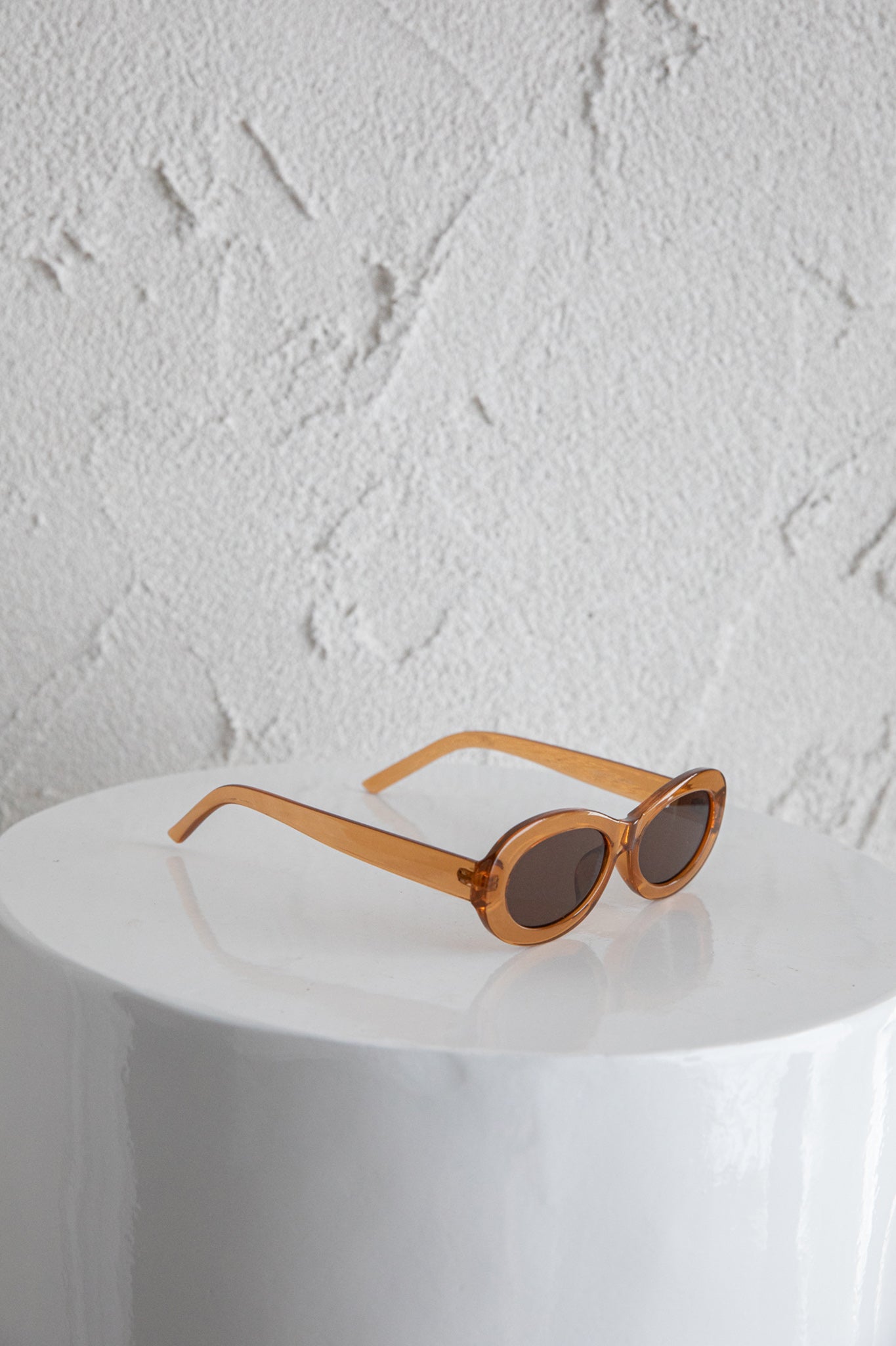 Charlie Neon Oval Sunglasses Tea by Selfie Leslie
