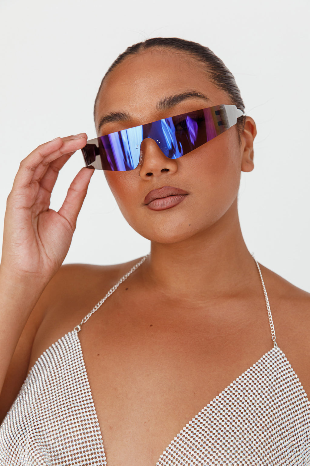 Riptide Oval Sunglasses Purple by Selfie Leslie