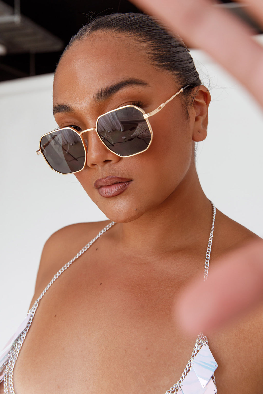 Sahara Aviator Sunglasses Black by Selfie Leslie