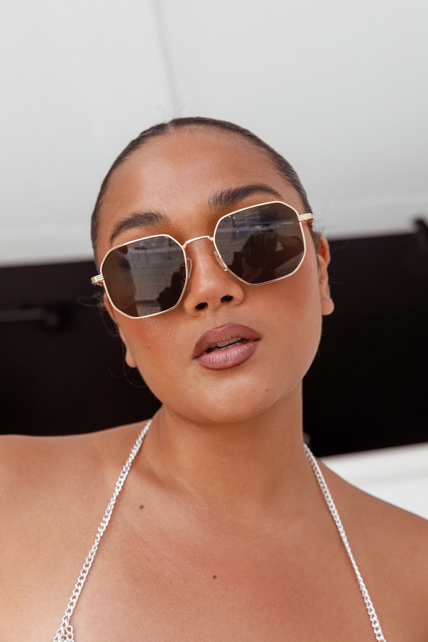 Sahara Aviator Sunglasses Black by Selfie Leslie