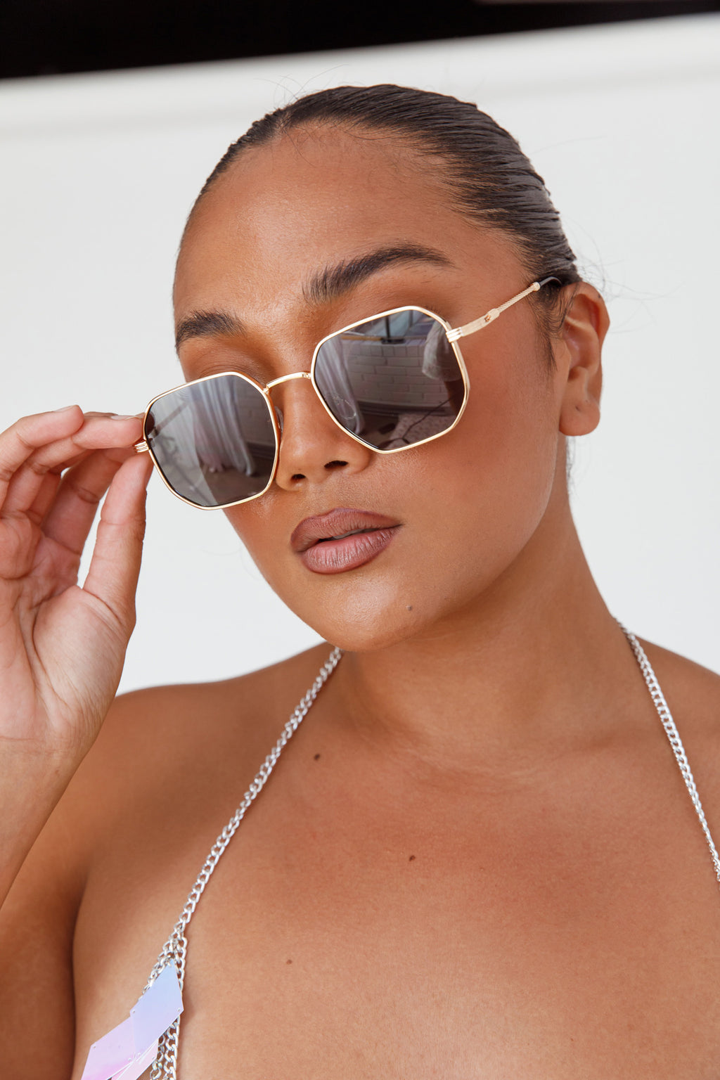 Sahara Aviator Sunglasses Black by Selfie Leslie