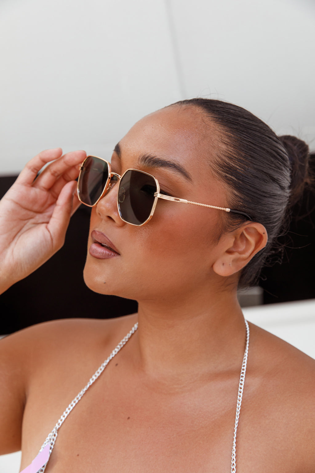 Sahara Aviator Sunglasses Black by Selfie Leslie
