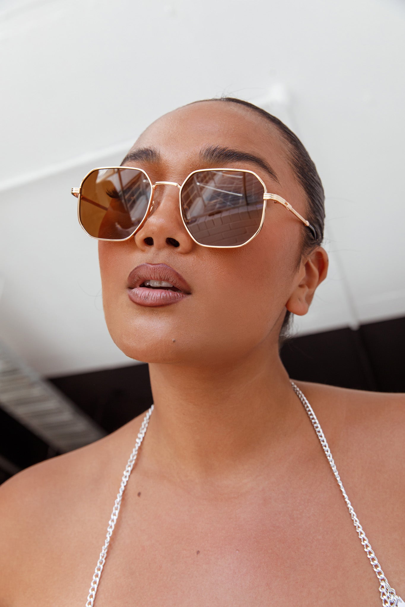 Sahara Aviator Sunglasses Tea by Selfie Leslie