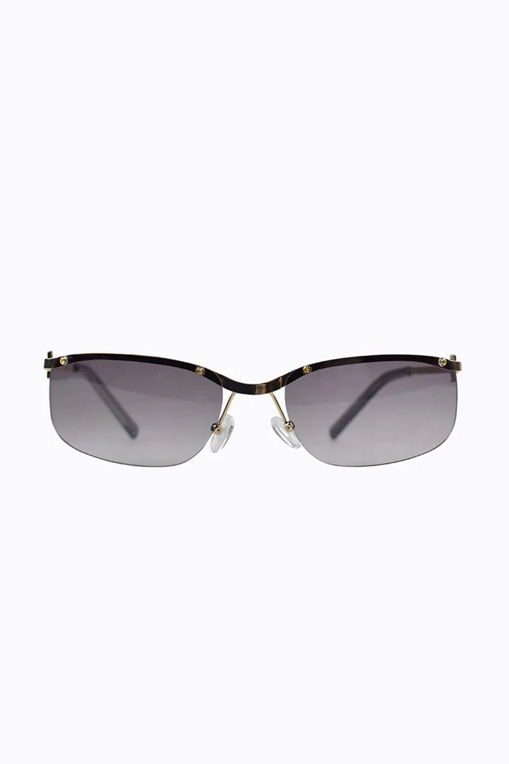 Peta And Jain Metal Mono Lens Sunglasses Gold by Selfie Leslie