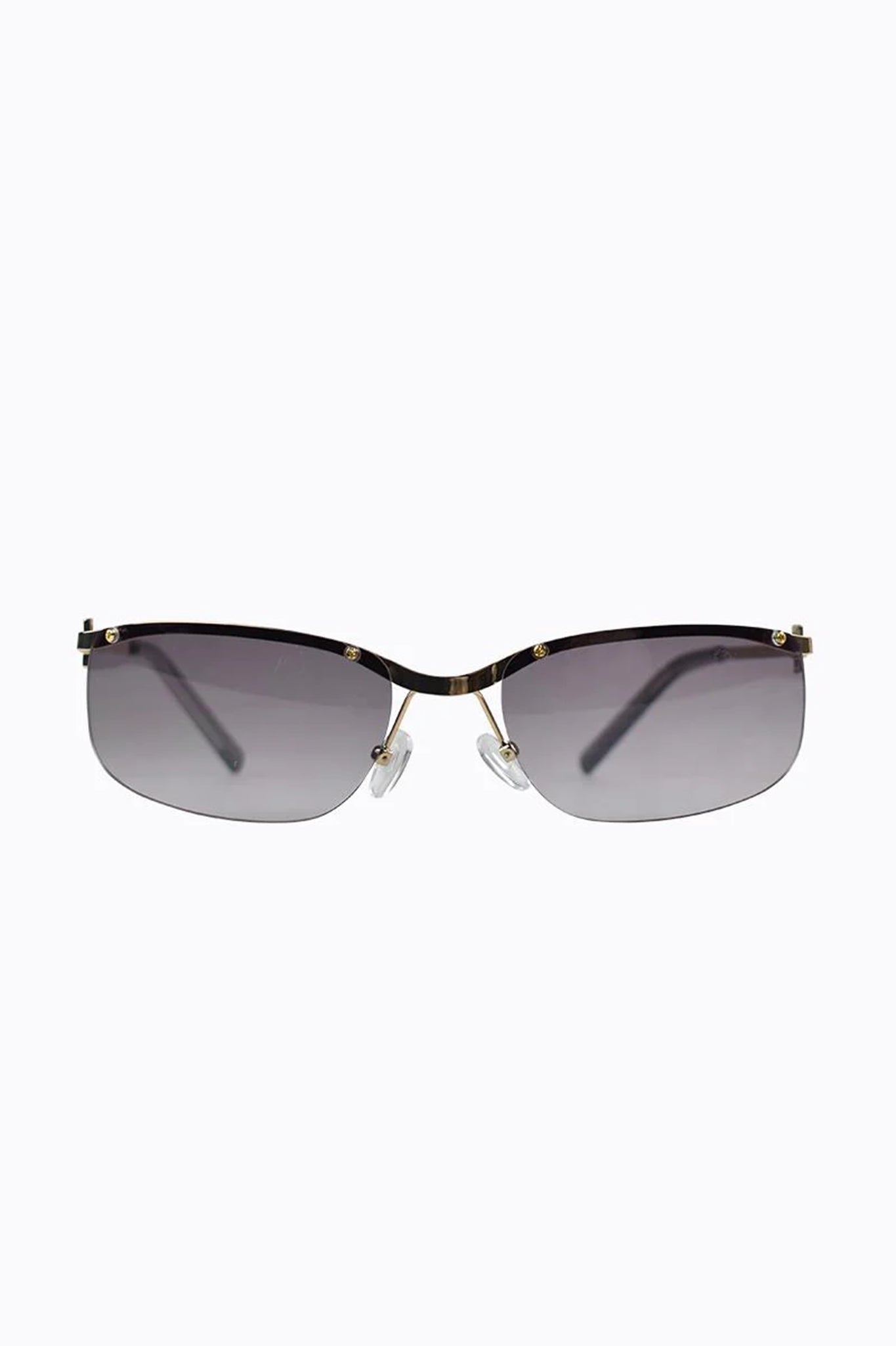 Peta And Jain Metal Mono Lens Sunglasses Gold by Selfie Leslie