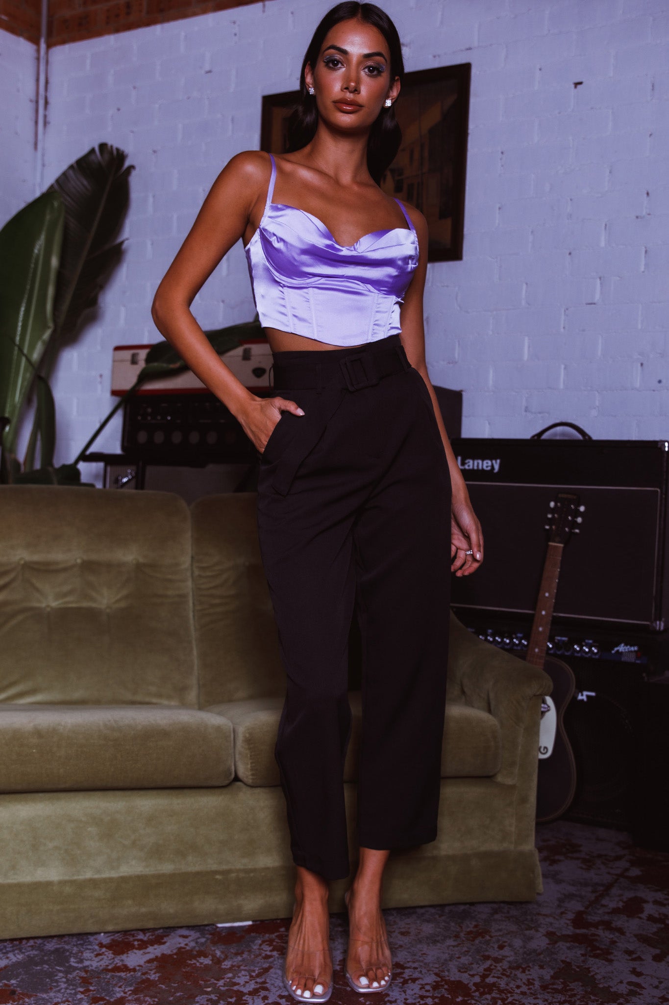 Chance Encounter Straight Leg Pants Black by Selfie Leslie