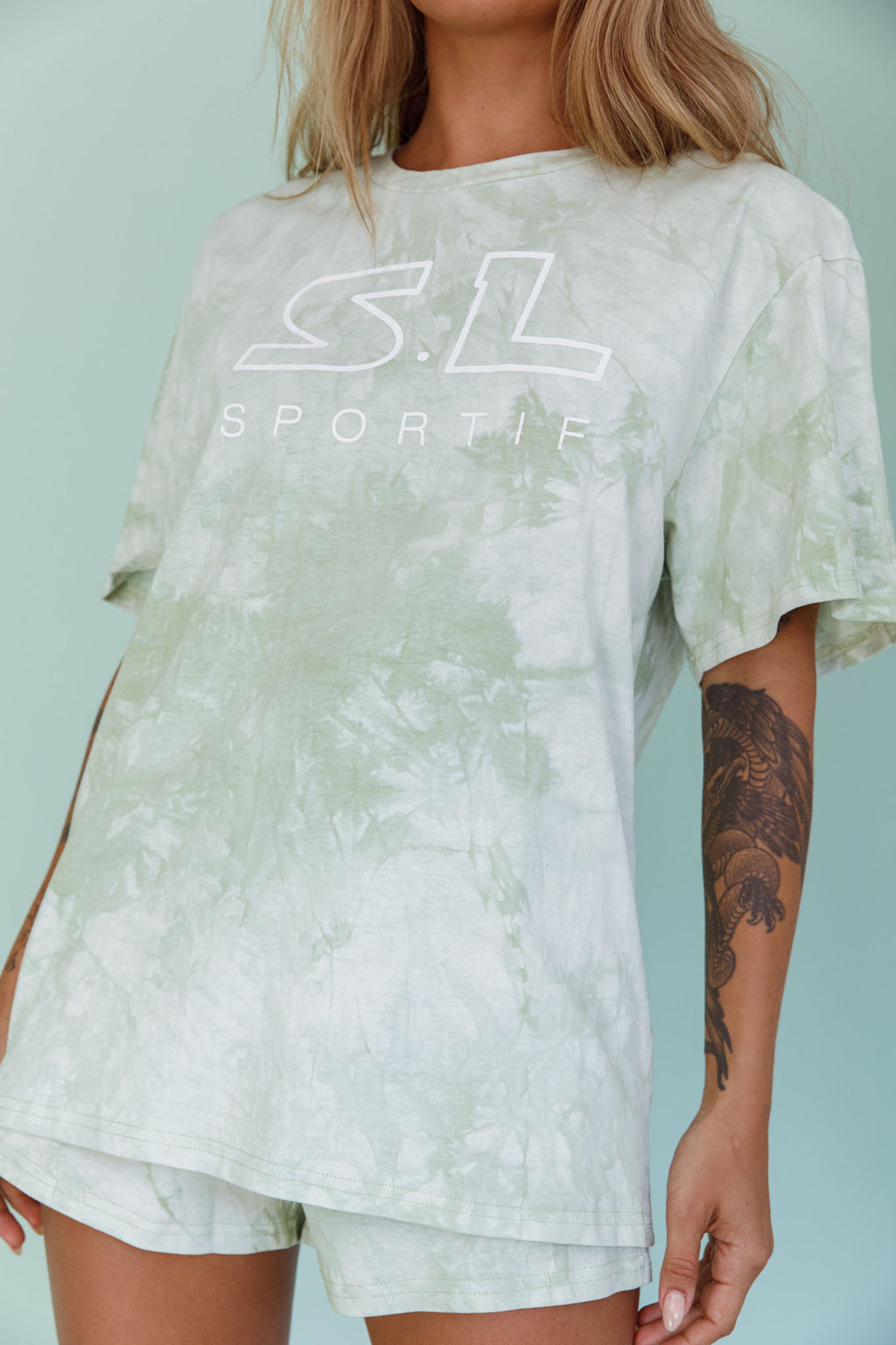 Cruise Control Tie Dye Shorts Green by Selfie Leslie
