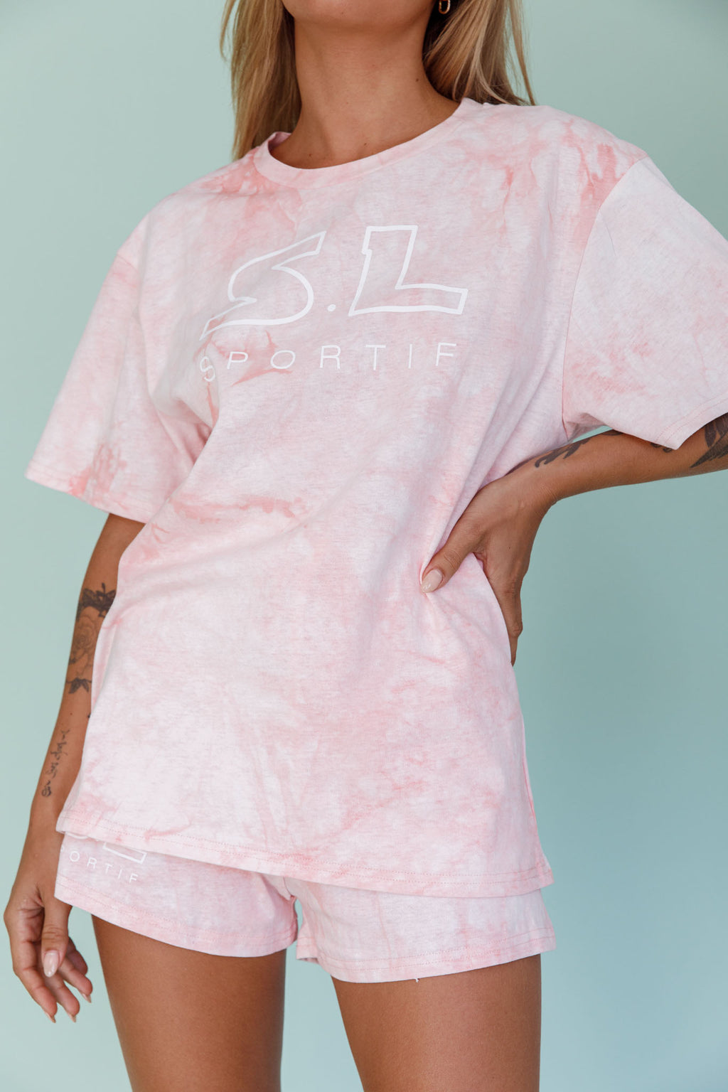 Cruise Control Tie Dye Shorts Pink by Selfie Leslie