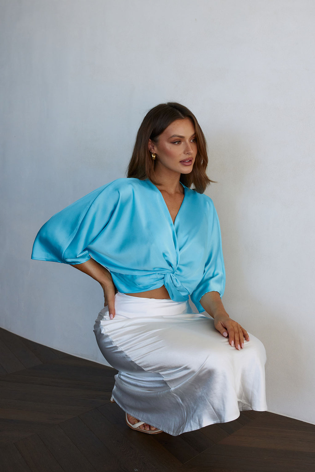 Casablanca Twist Top Neon Blue by Selfie Leslie
