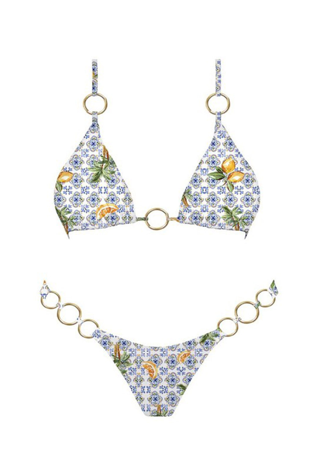 Amalfi Coast Bikini Bottom Lemon Checker by Selfie Leslie