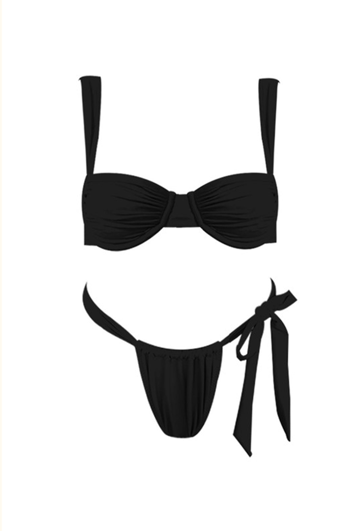 Malibu Tie Bikini Bottom Black by Selfie Leslie