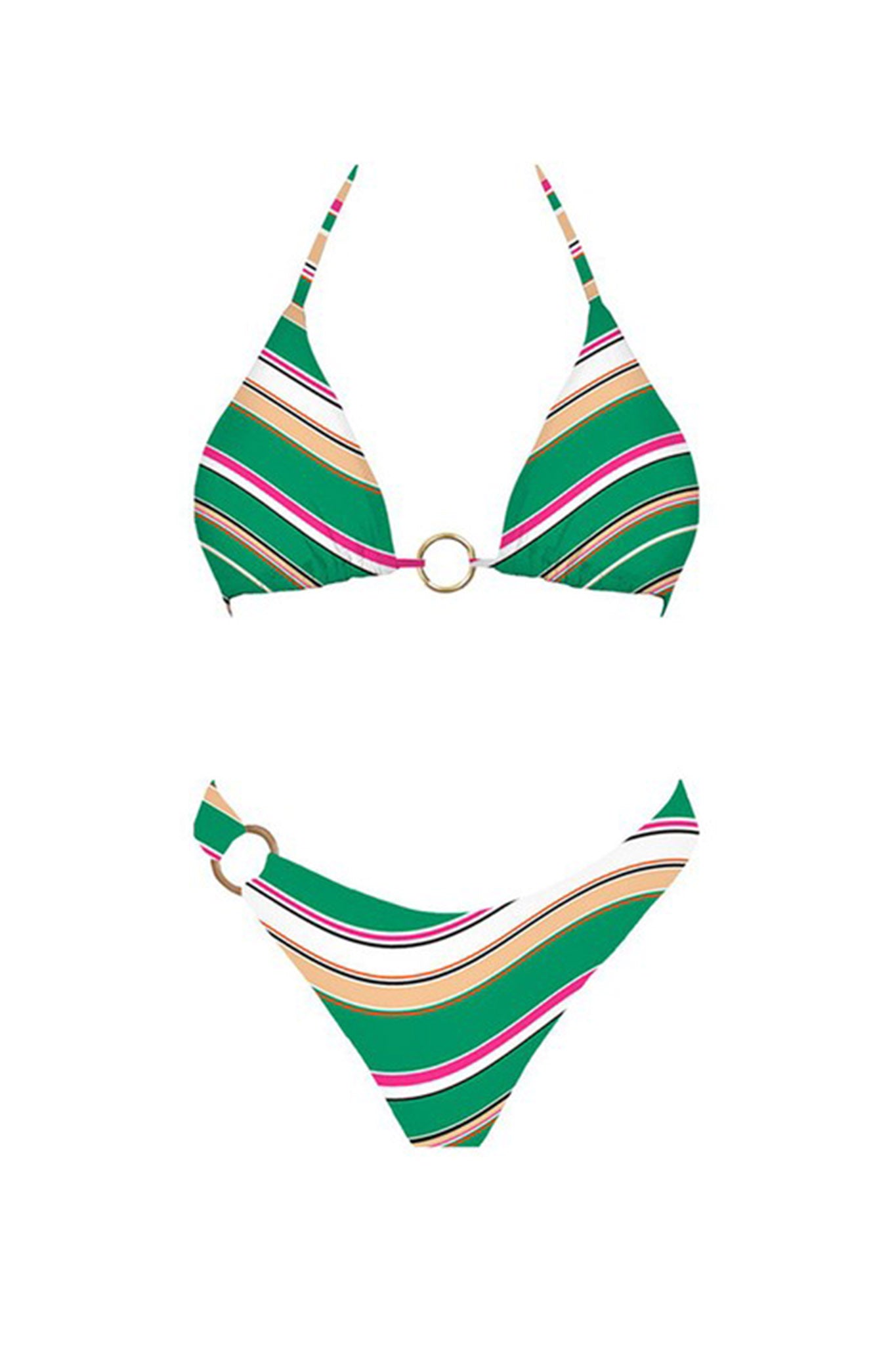 Daytona Bikini Bottom Green Stripes by Selfie Leslie