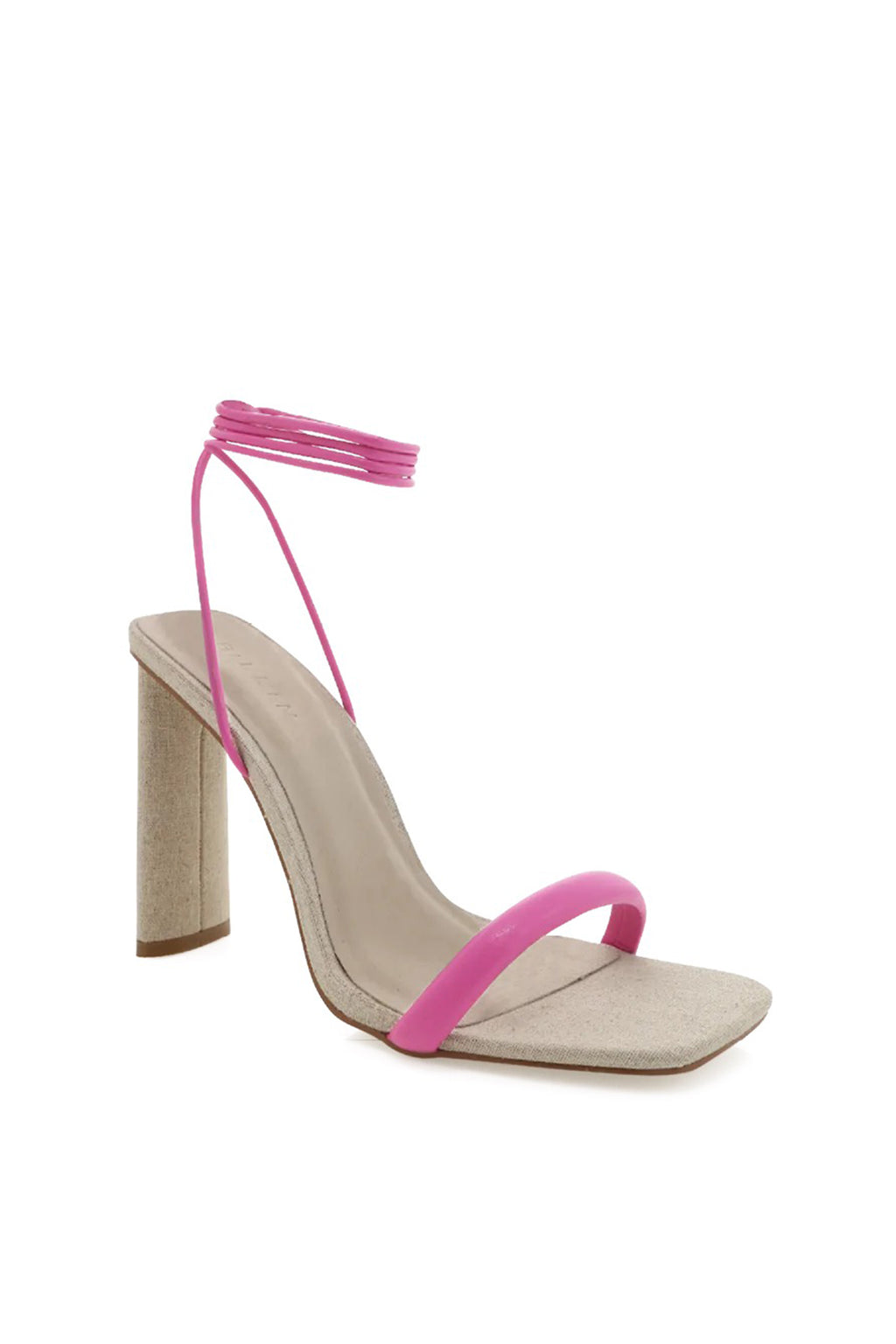 Billini Payson High Block Heel Linen Pink by Selfie Leslie
