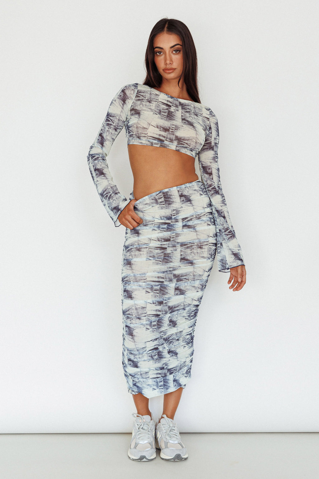 Blue Moons Strap Back Crop Top Indigo Denim by Selfie Leslie