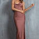 Florentina Thigh Split Maxi Dress Rose Gold