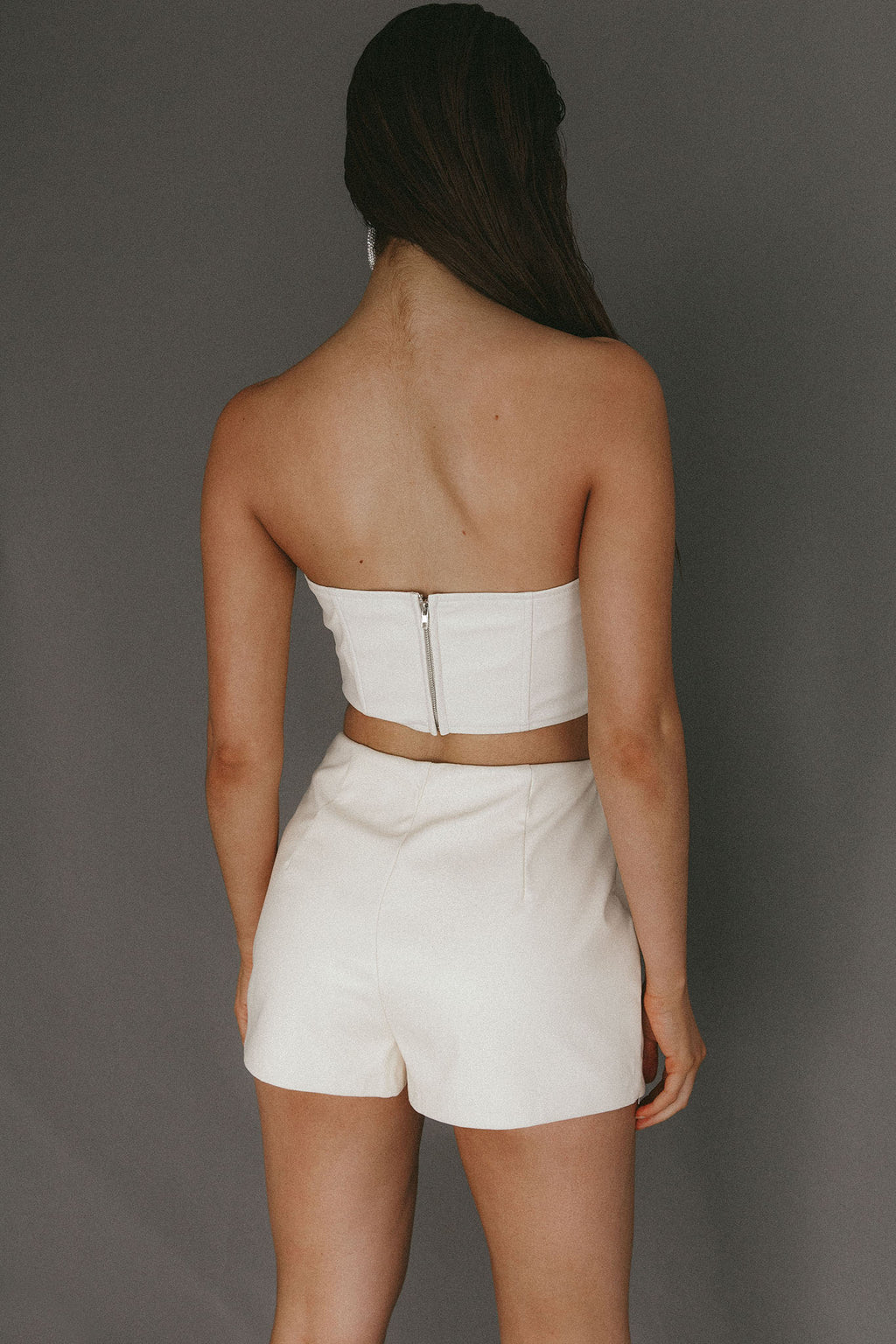 Audra Wrap Look Skorts Ivory by Selfie Leslie