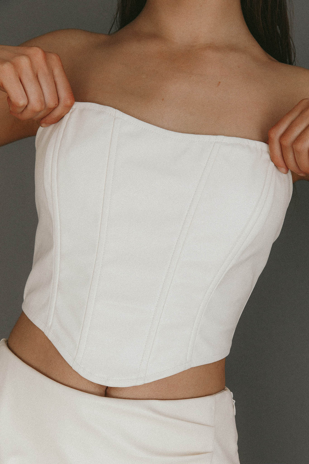 Shop the Hannalore Corset Top Ivory