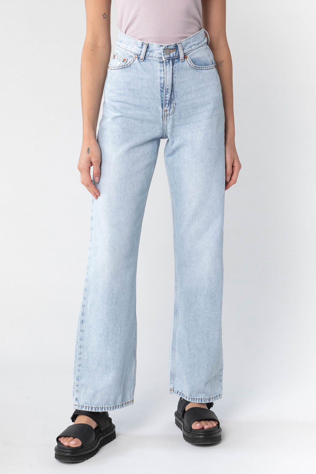 Dr Denim Echo Jeans Bleach Sky by Selfie Leslie