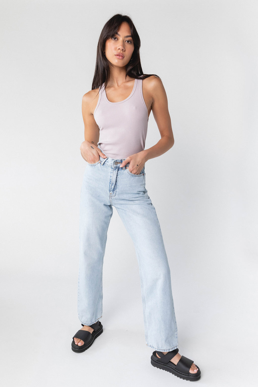 Dr Denim Echo Jeans Bleach Sky by Selfie Leslie