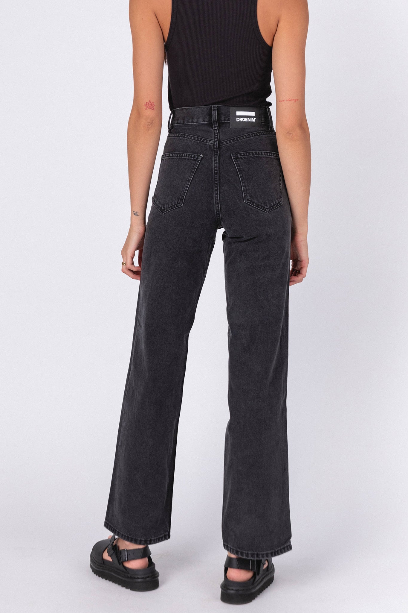 Dr Denim Echo Jeans Concrete Black by Selfie Leslie