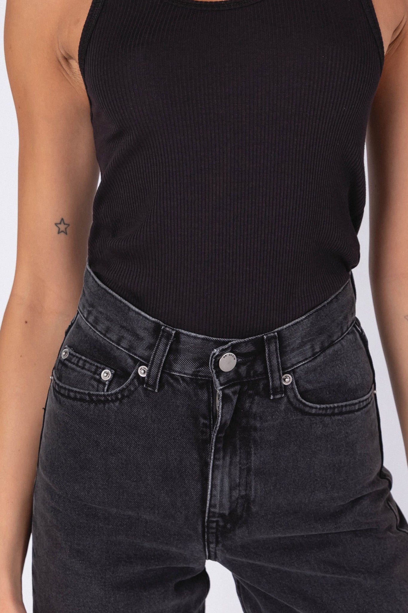Dr Denim Echo Jeans Concrete Black by Selfie Leslie