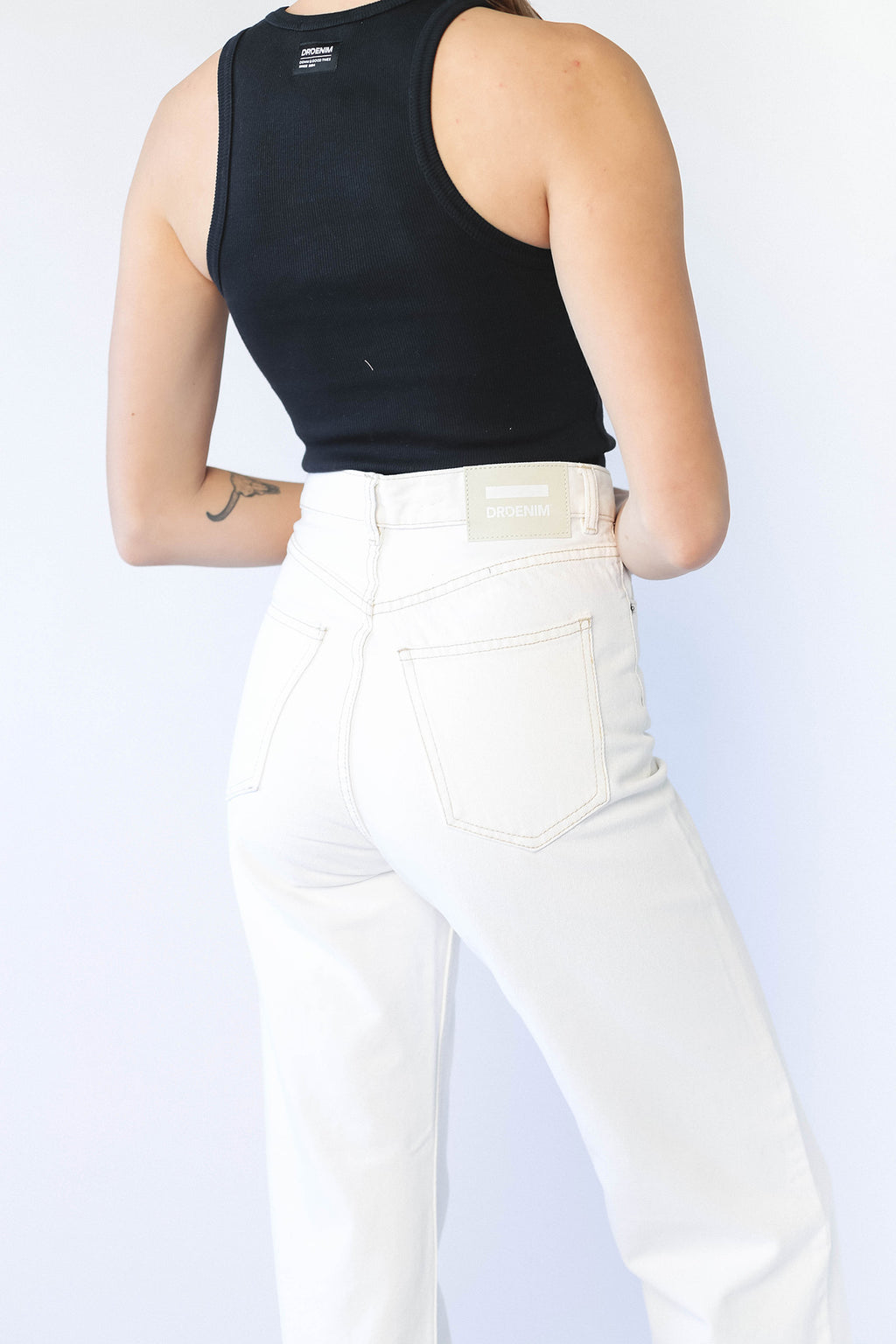 Dr Denim Echo Jeans Light Ecru by Selfie Leslie