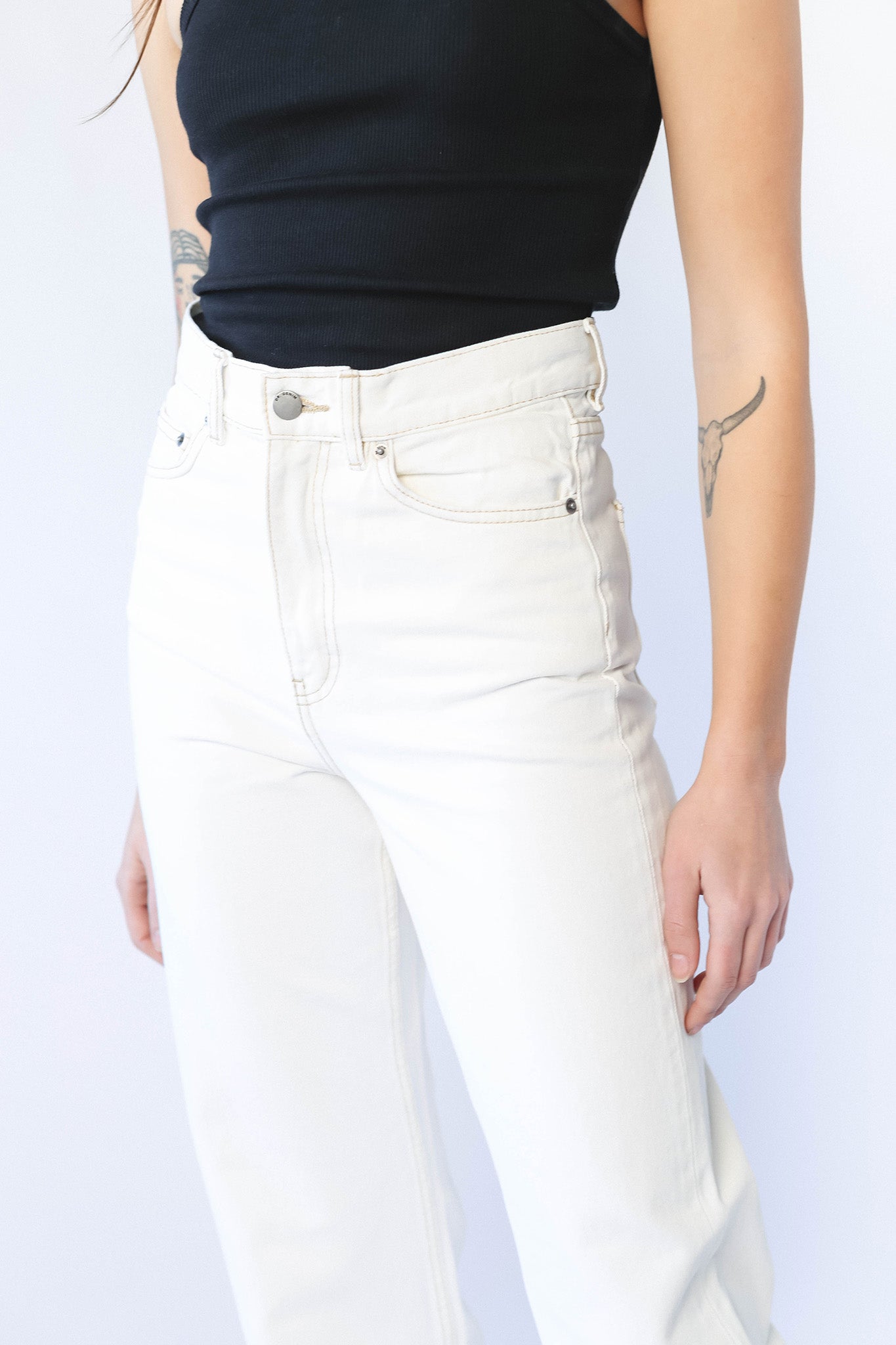 Dr Denim Echo Jeans Light Ecru by Selfie Leslie