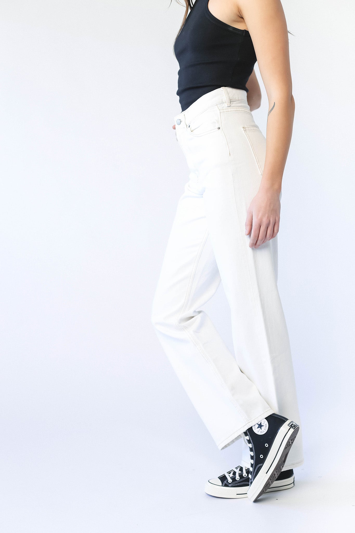 Dr Denim Echo Jeans Light Ecru by Selfie Leslie