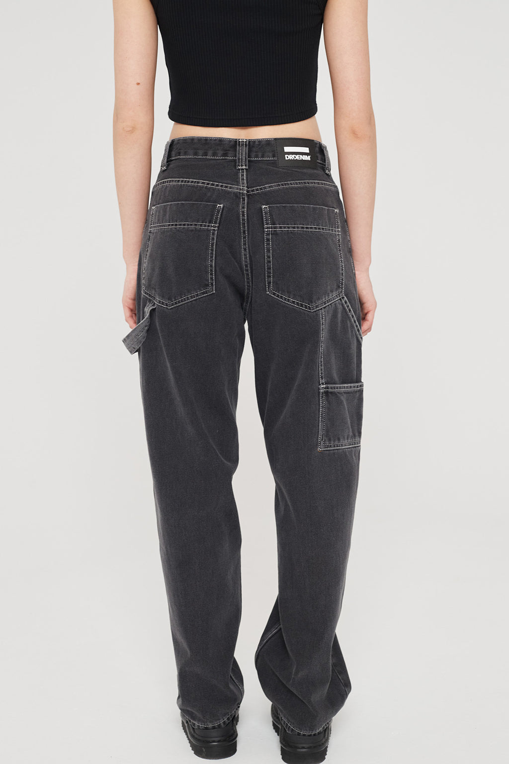 Dr Denim Faye Worker Concrete Black by Selfie Leslie