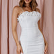 Lovett Frill Neckline Mini Dress White