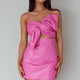 Dominika Faux Leather Mini Dress Pink
