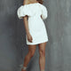 Faraday Off-Shoulder Mini Dress White