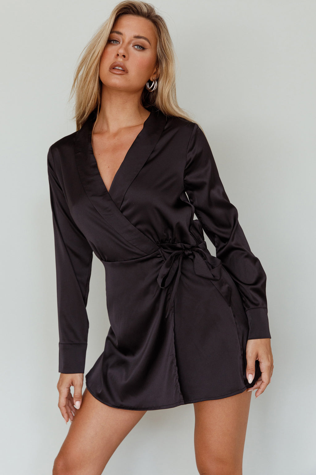 Turning Heads Side Tie Romper Black by Selfie Leslie
