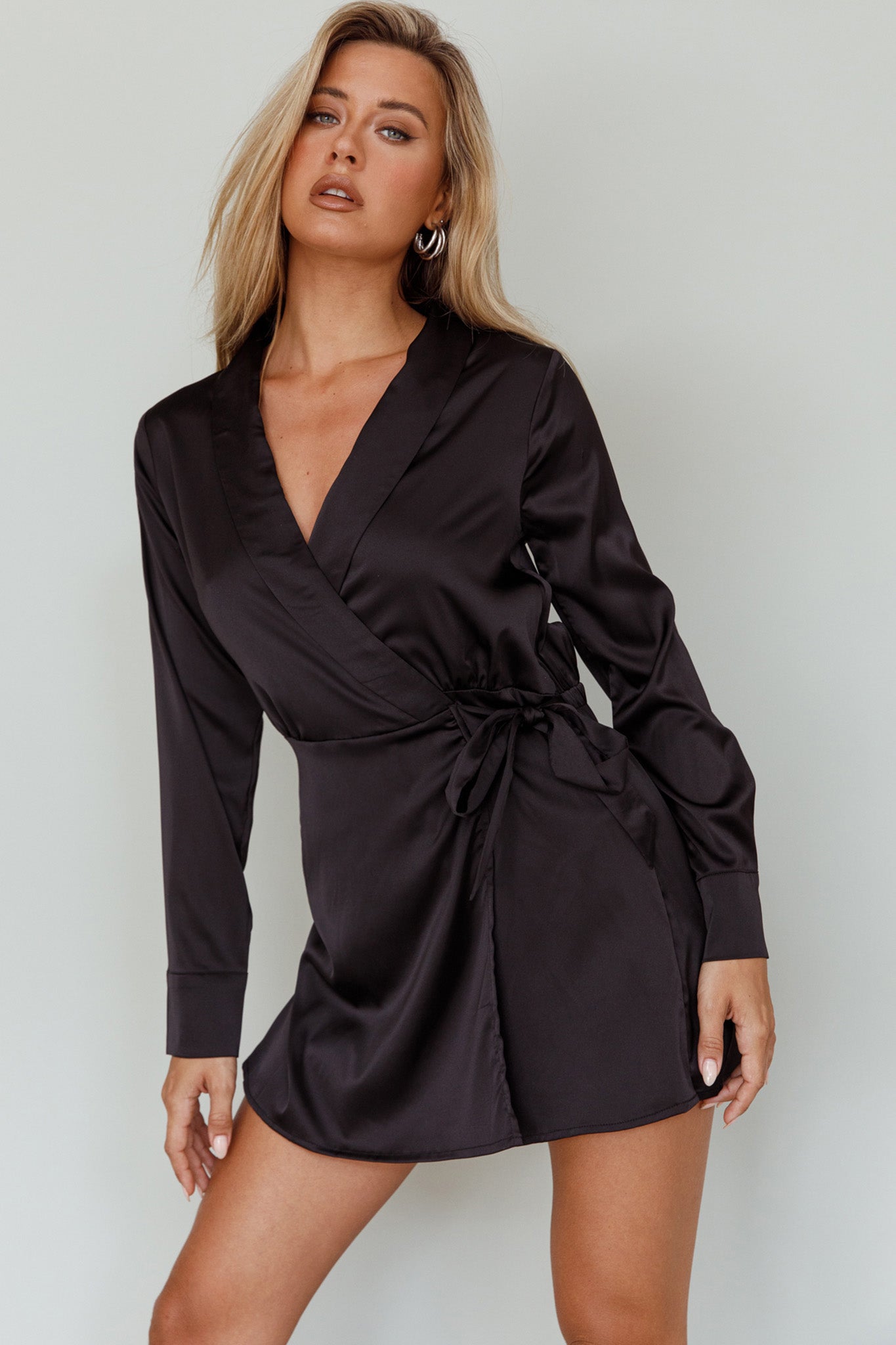 Turning Heads Side Tie Romper Black by Selfie Leslie