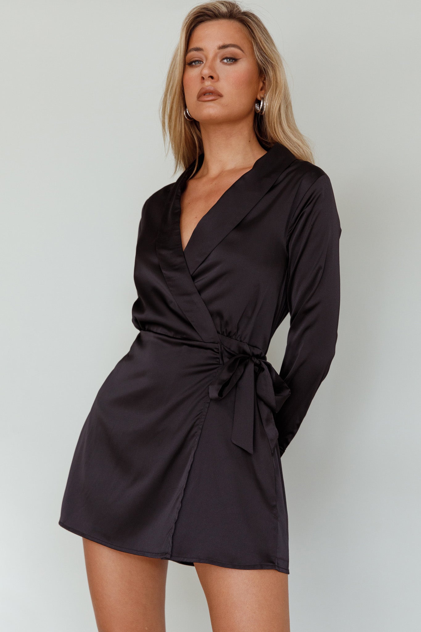 Turning Heads Side Tie Romper Black by Selfie Leslie