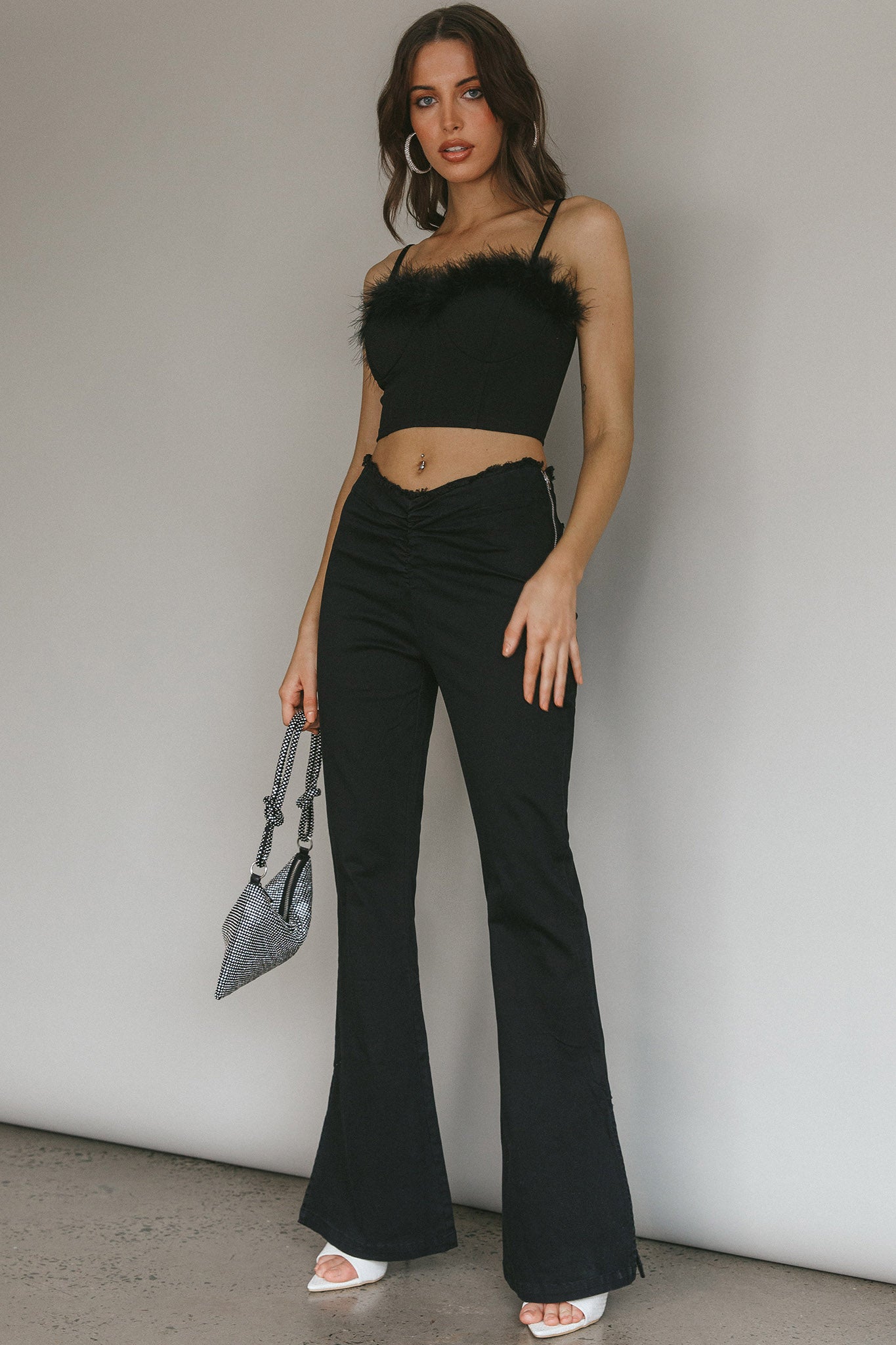 Mahla Flared Pants Black by Selfie Leslie