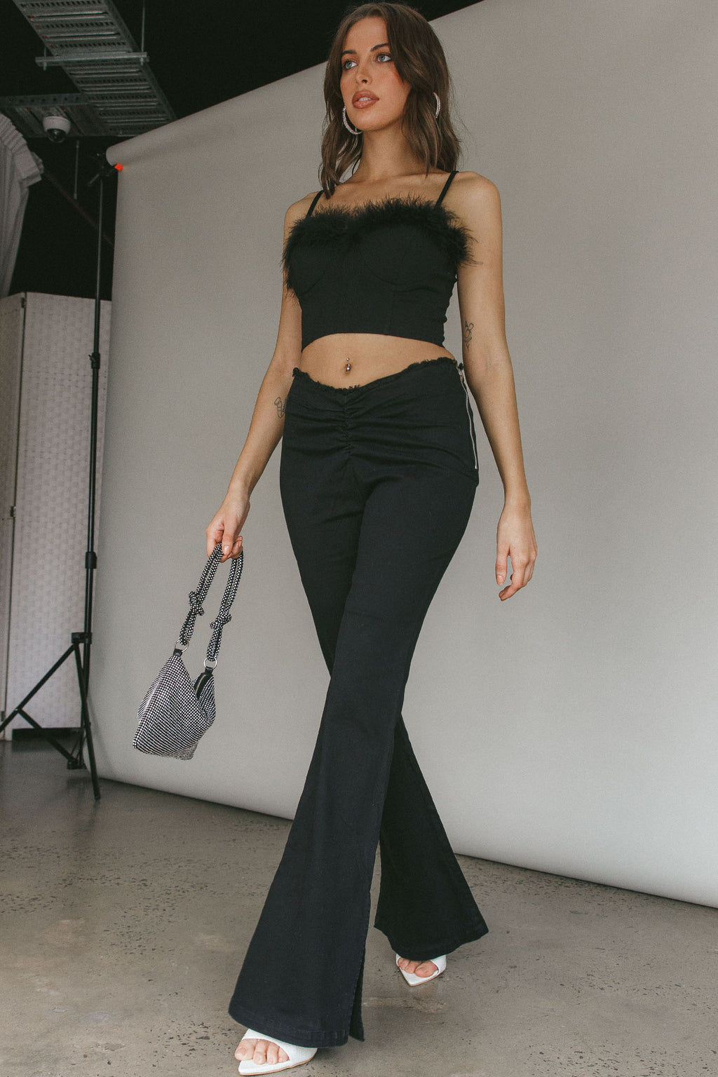 Mahla Flared Pants Black by Selfie Leslie