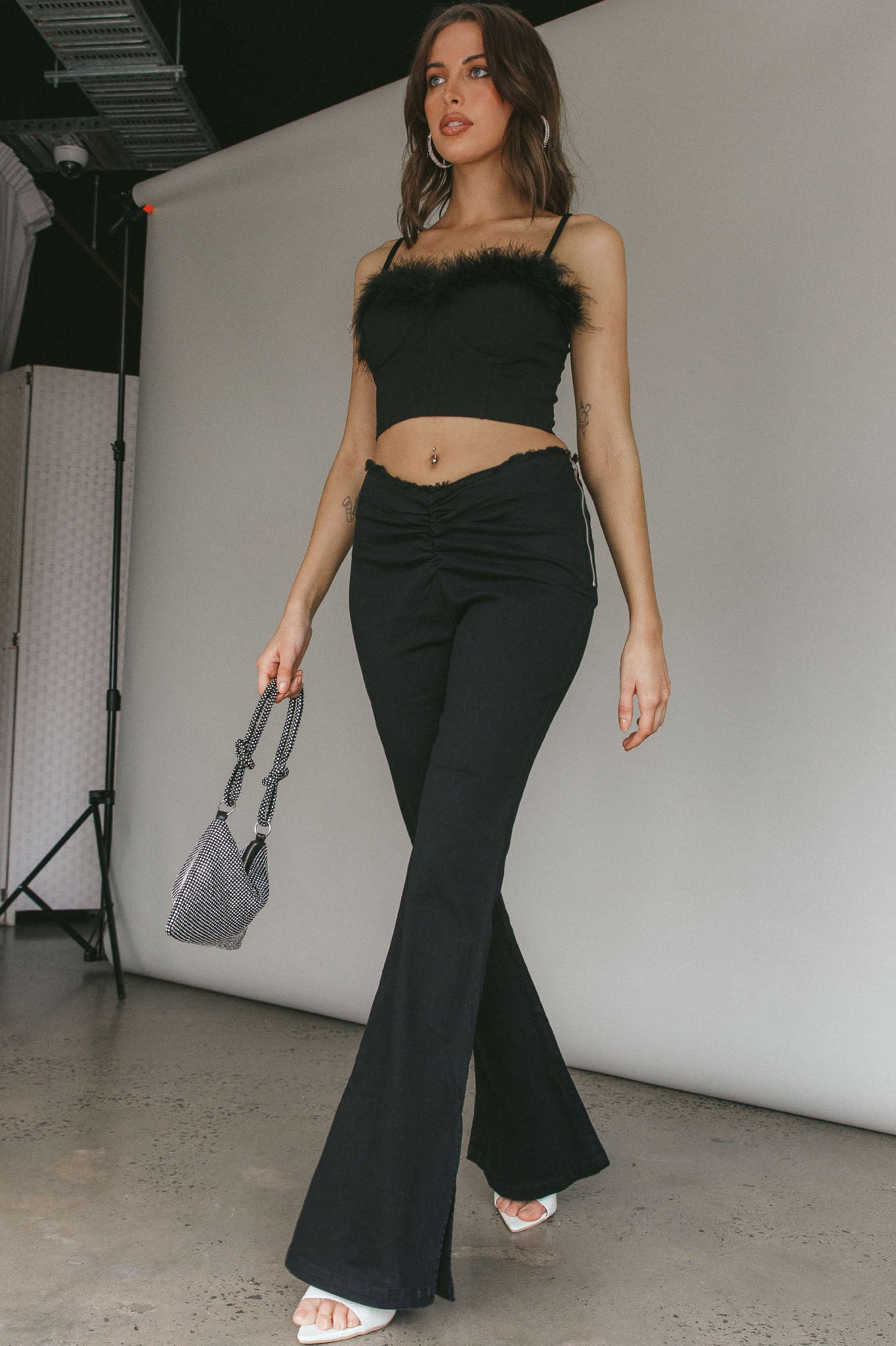 Mahla Flared Pants Black by Selfie Leslie