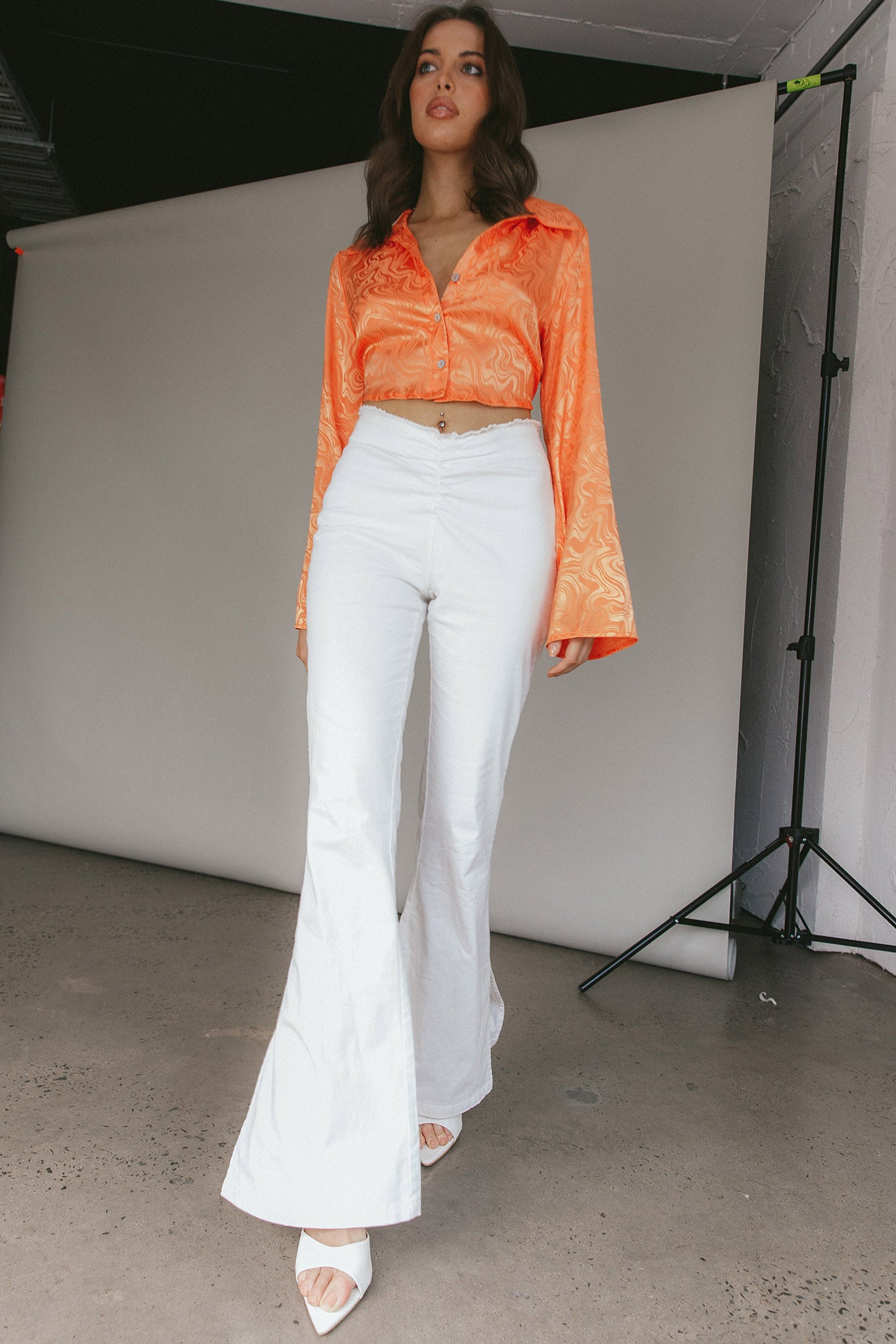 Mahla Flared Pants Ivory by Selfie Leslie