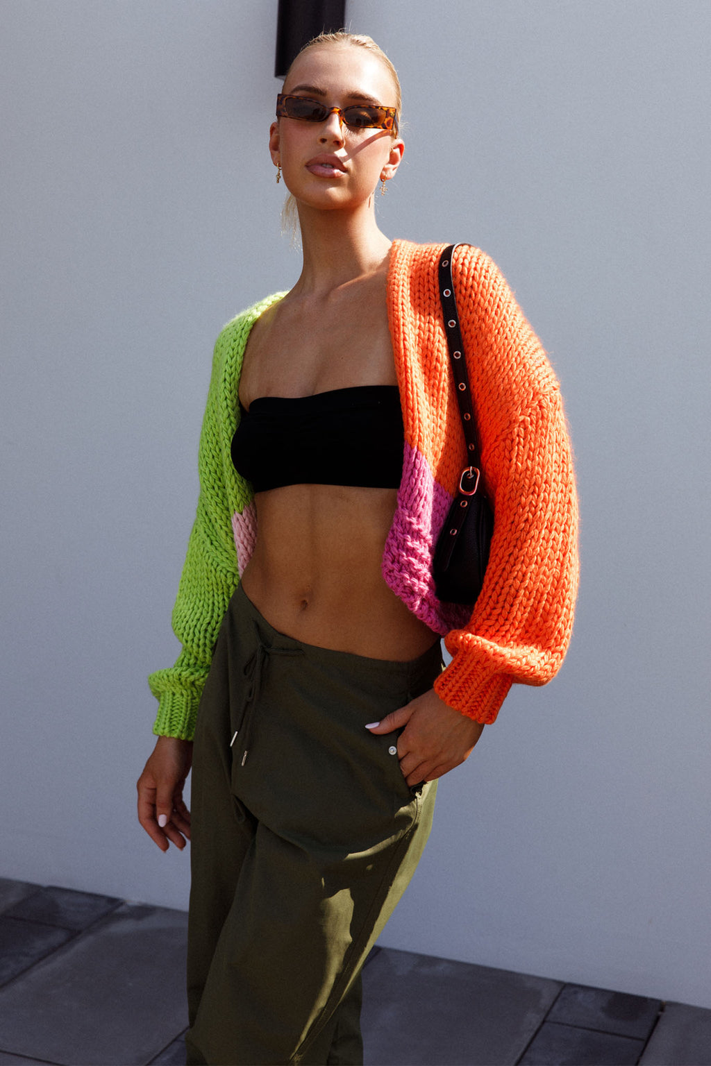 Neon Carnival Knit Cardigan Multi by Selfie Leslie
