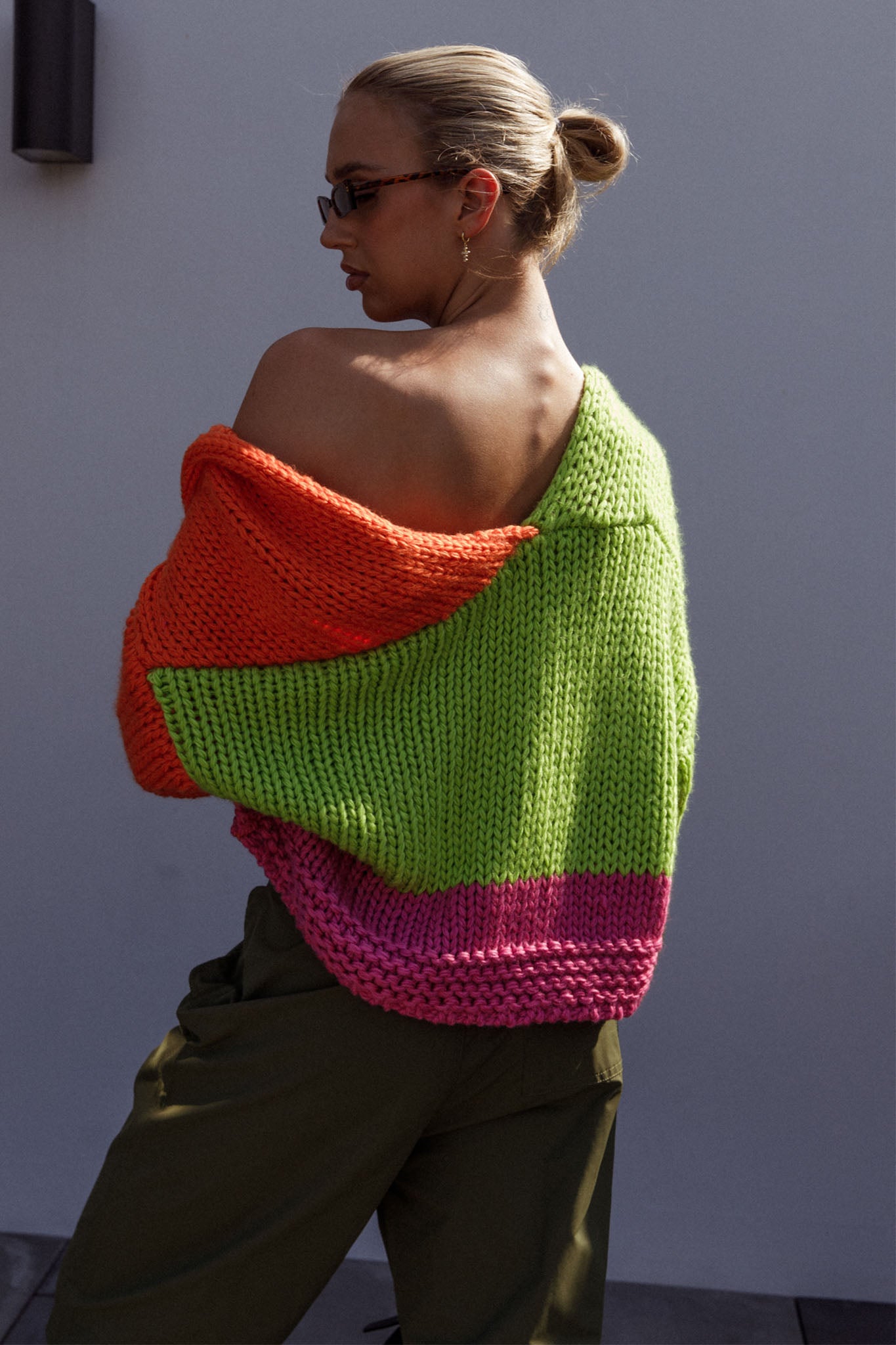 Neon Carnival Knit Cardigan Multi by Selfie Leslie