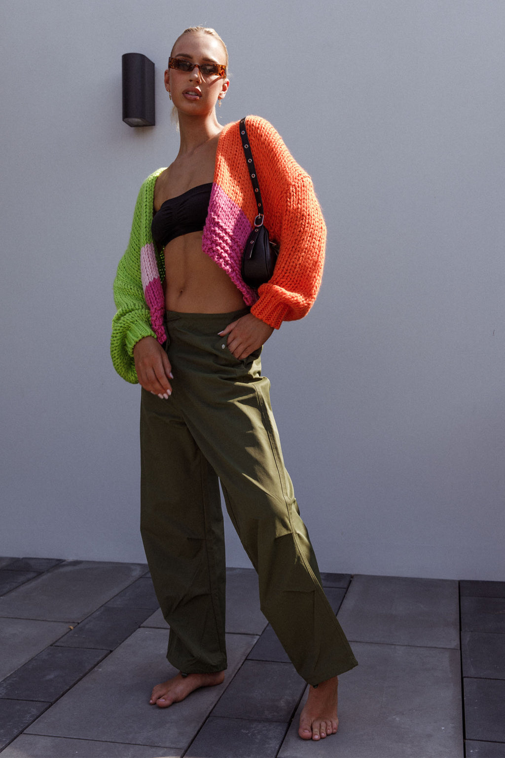 Neon Carnival Knit Cardigan Multi by Selfie Leslie