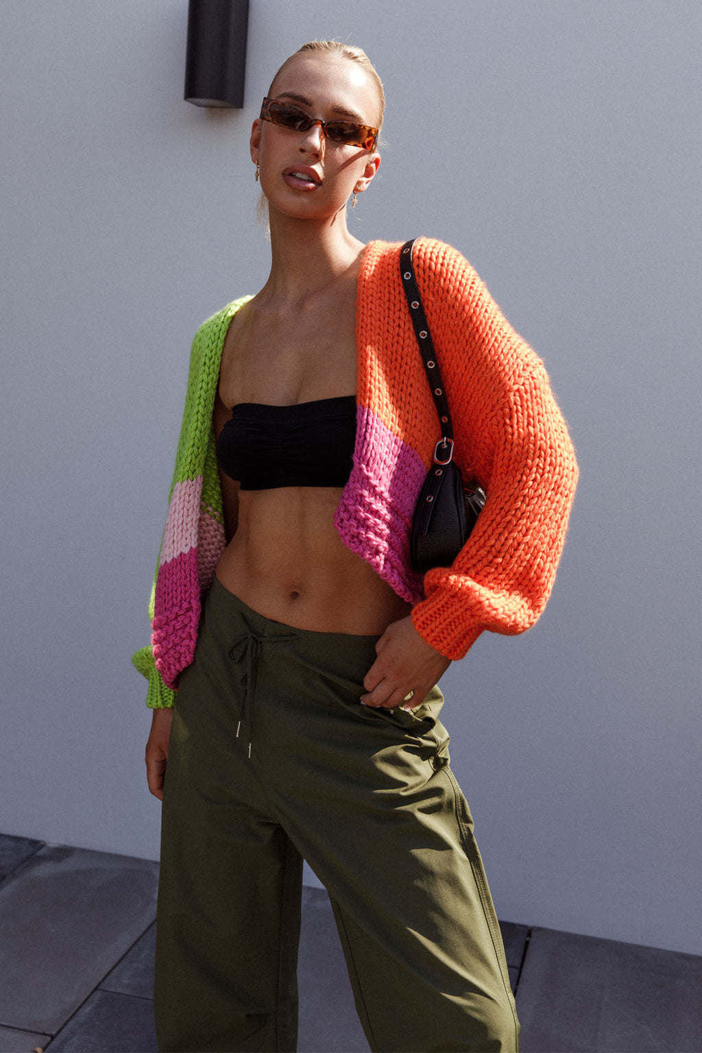 Neon Carnival Knit Cardigan Multi by Selfie Leslie