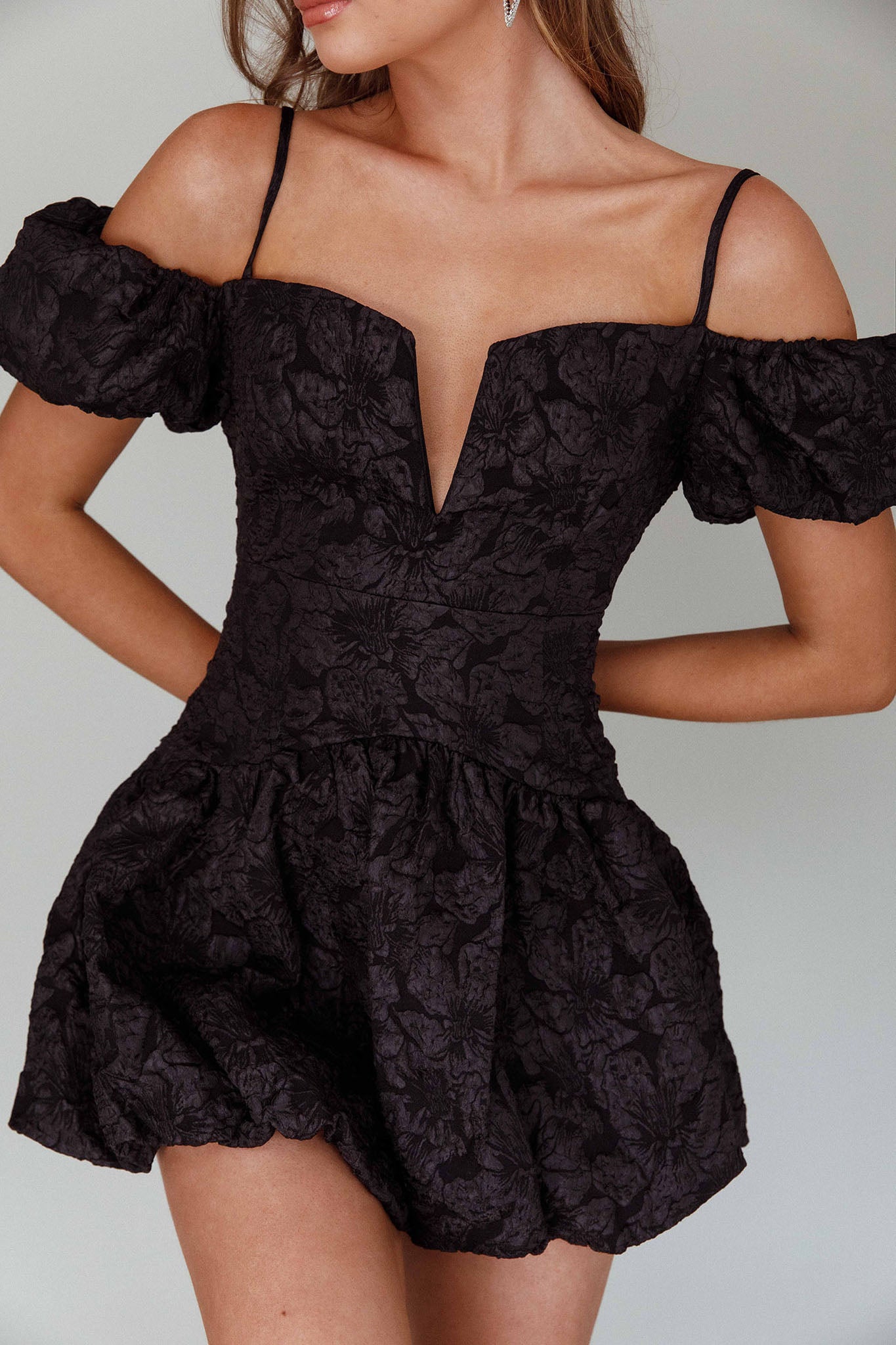 Mon Bebe Drop Waist Mini Dress Black Mon Bebe Drop Waist Mini Dress Black