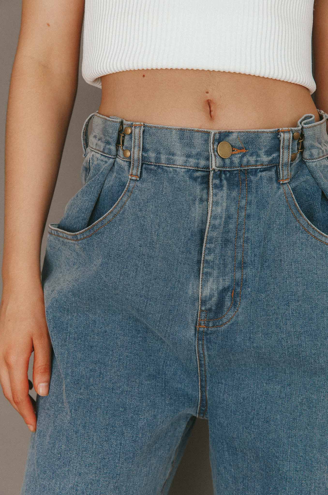 No Coincidence Wide Leg Jeans Denim Blue by Selfie Leslie