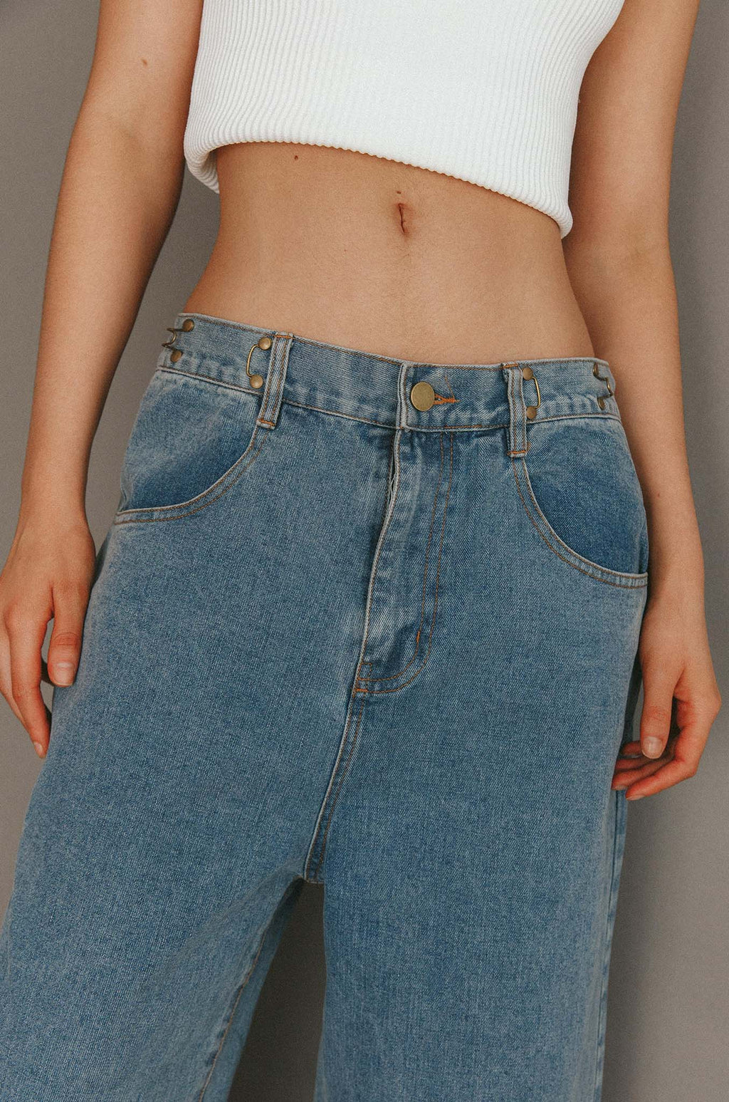 No Coincidence Wide Leg Jeans Denim Blue by Selfie Leslie