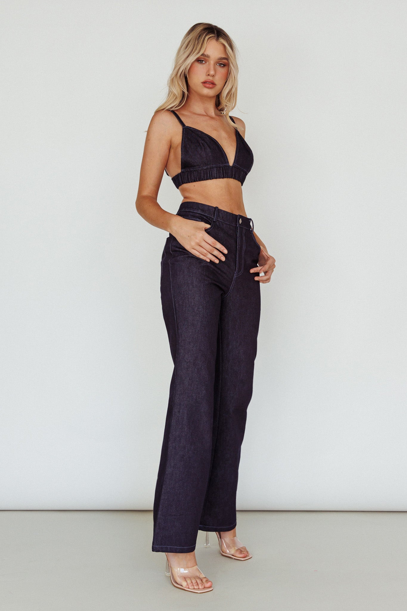 Isalei Straight Leg Pants Denim by Selfie Leslie