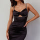 Radhika Rhinestone Bust Mini Dress Black